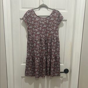 Floral Dress in Rust and White